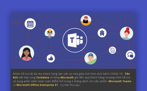 TÂN ĐỨC hỗ trợ gói trải nghiệm miễn phí MICROSOFT TEAMS lên tới 6 tháng.