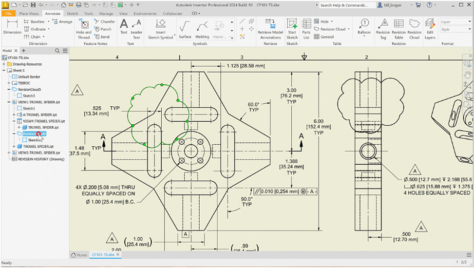 NHỮNG CẢI TIẾN ĐÁNG CHÚ Ý TRONG MÔI TRƯỜNG DRAWINGS - INVENTOR 2024